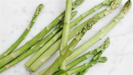 Bündel grüner Spargel